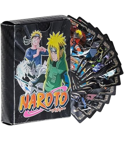 FowWelt Naruto Anime Card Desk Pack | 55 Foil Collectible CCG